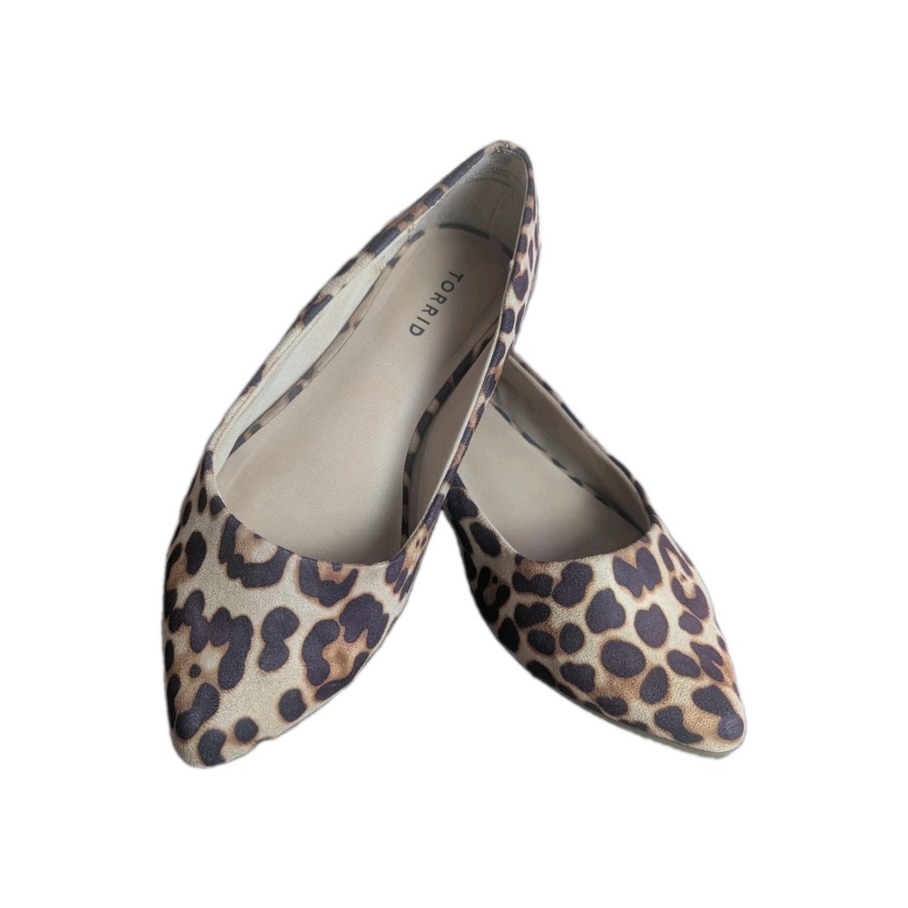 Torrid Leopard Print Pointed Toe Ballet Flats Women's Size 9W Animal Print